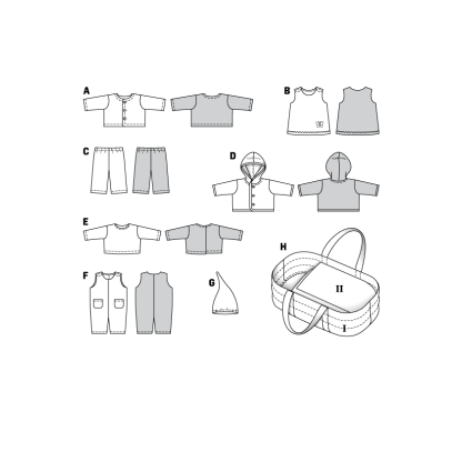 Patron Burda Creative 8591 - habits de poupée 2