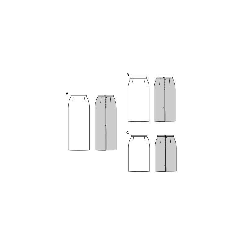 Patron Burda 8765 - Jupe