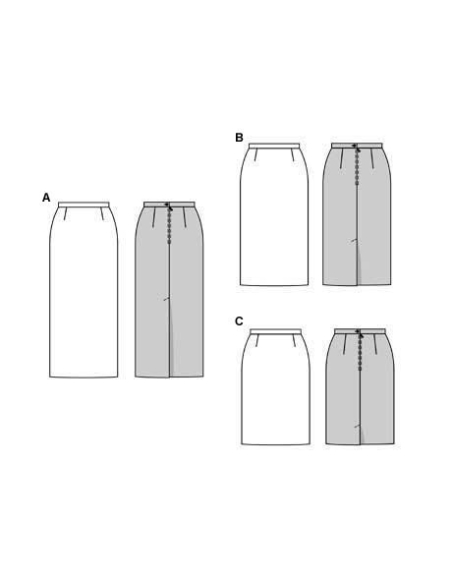 Patron Burda 8765 - Jupe