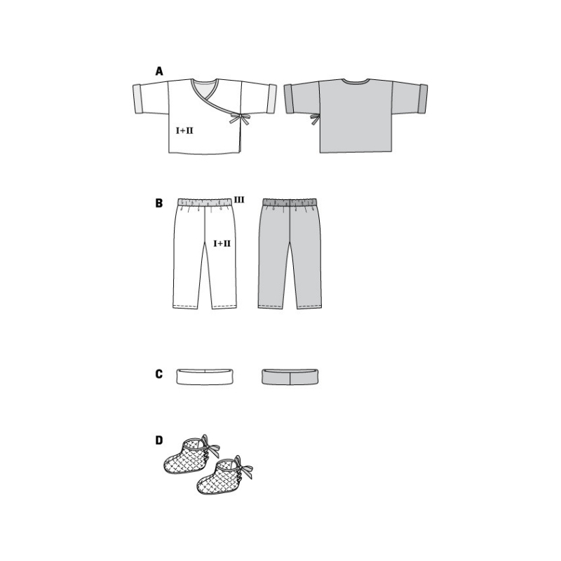Patron Burda 9257 - Ensemble Pantalon et Veste bébé