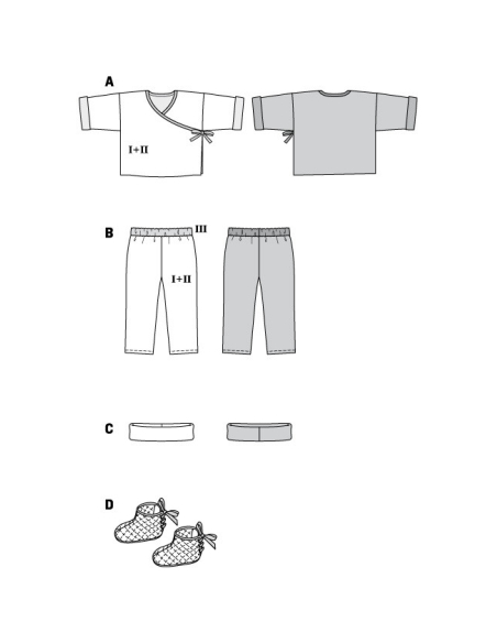 Patron Burda 9257 - Ensemble Pantalon et Veste bébé