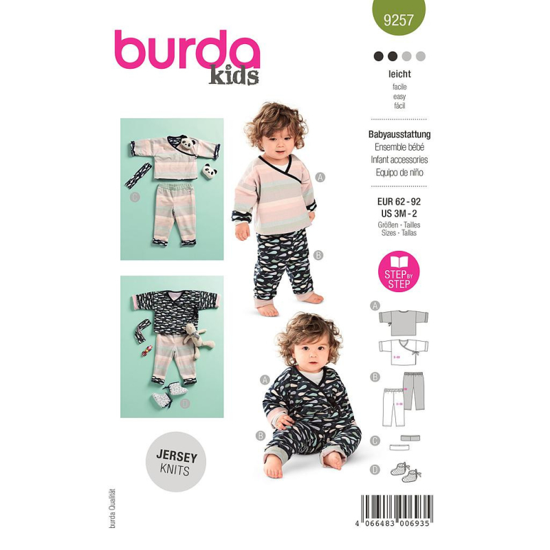 Patron Burda 9257 - Ensemble Pantalon et Veste bébé