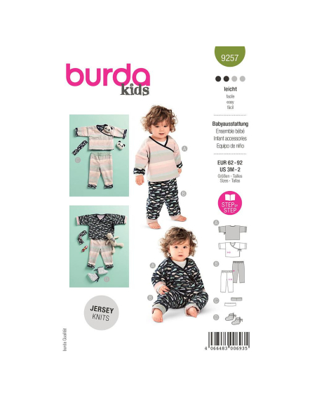 Patron Burda 9257 - Ensemble Pantalon et Veste bébé