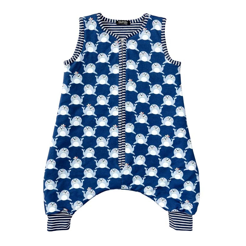 Patron Burda 9298 - Combinaison - Gigoteuse bébé avec des jambes