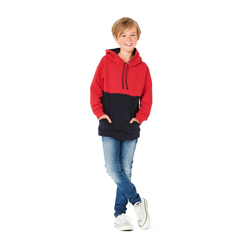 Patron Burda 9301 Sweat-Shirt – hoodie enfant avec ou sans capuche