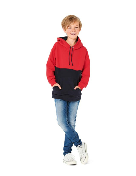 Patron Burda 9301 Sweat-Shirt – hoodie enfant avec ou sans capuche