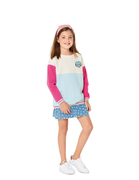 Patron Burda 9301 Sweat-Shirt – hoodie enfant avec ou sans capuche