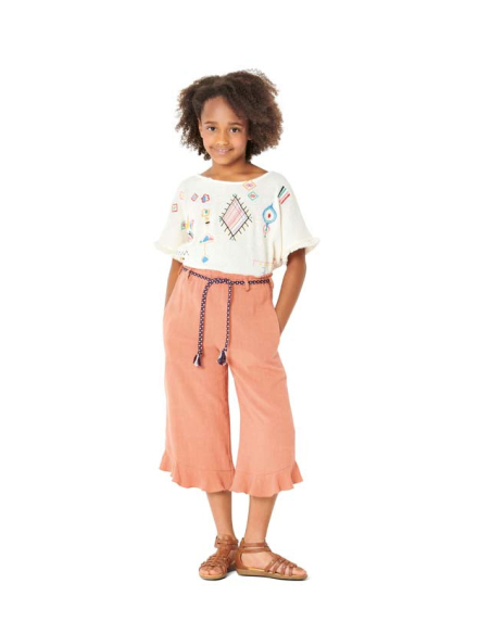 Patron Burda 9302 - Pantalon fille léger à coulisse élastiquée ou pantacourt 7/8