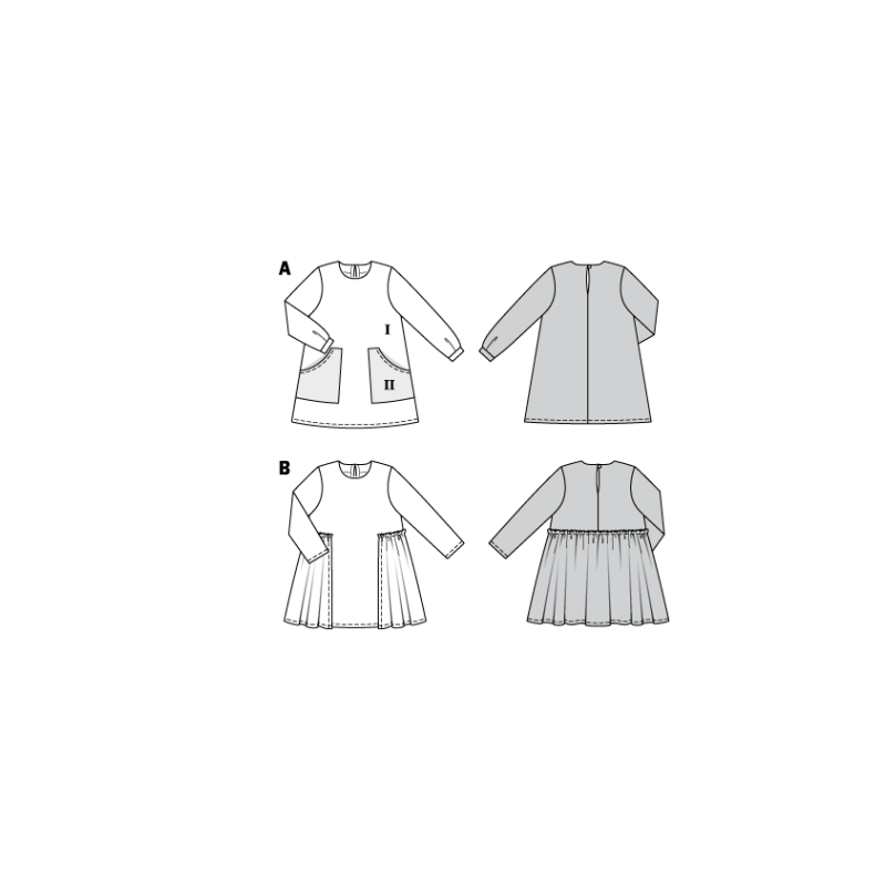 Patron Burda 9310 - Robes avec poches
