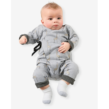 Patron Burda 9314 - Grenouillère croisée pour bébés 2