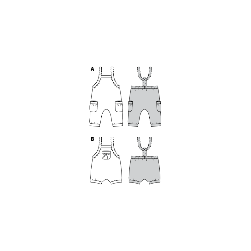 Patron Burda Kids 9337 - Salopette