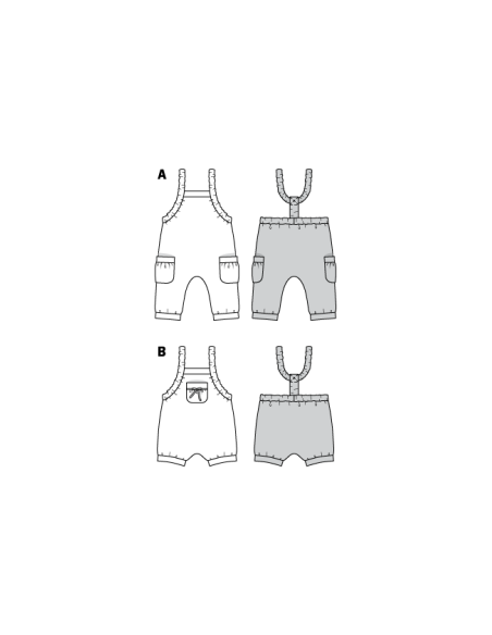 Patron Burda Kids 9337 - Salopette