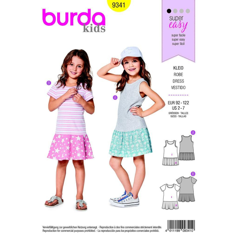 Patron Burda Kids 9341 - Robe