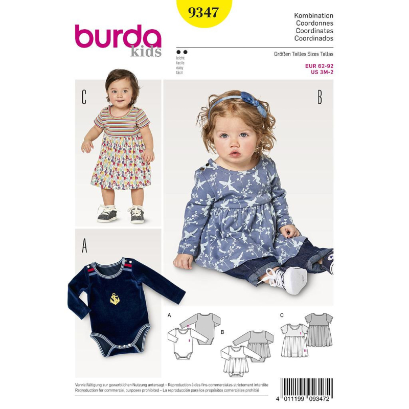 Patron Burda Kids 9347 - Ensemble