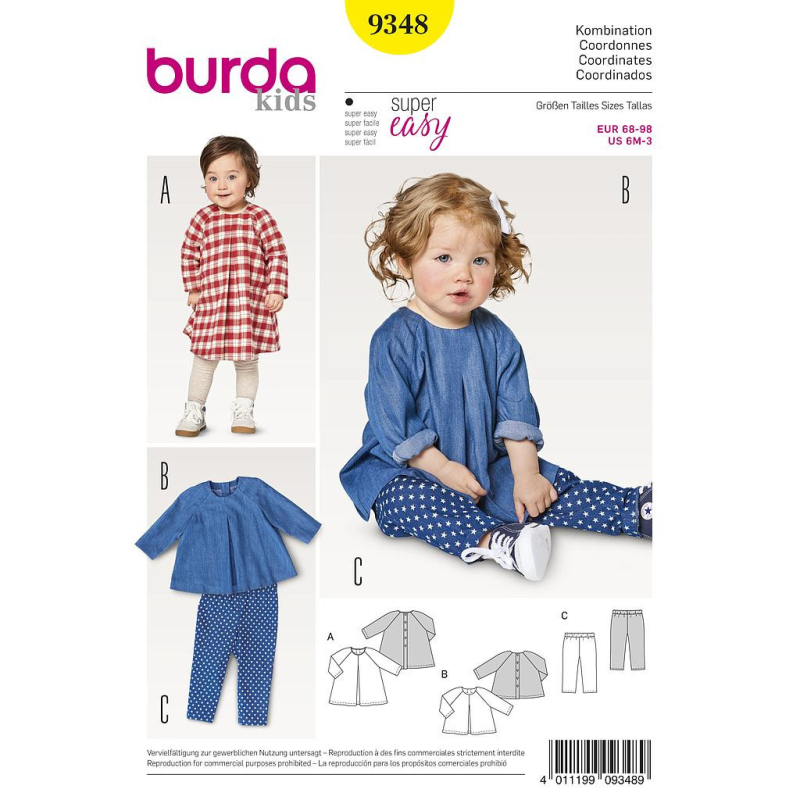 Patron Burda Kids 9348 - Ensemble