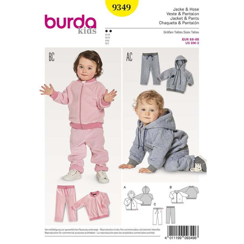 Patron Burda Kids 9349 - Veste et pantalon
