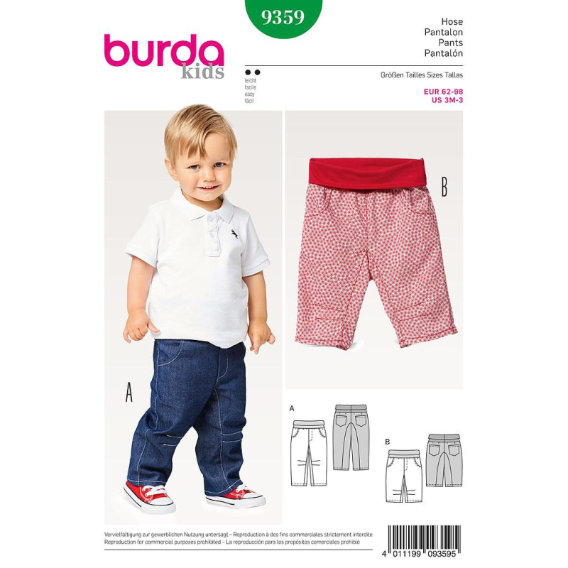 Patron Burda Kids - 9359 Pantalon enfant