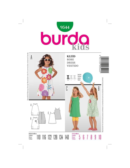 Patron Burda 9544 - Kids Robe