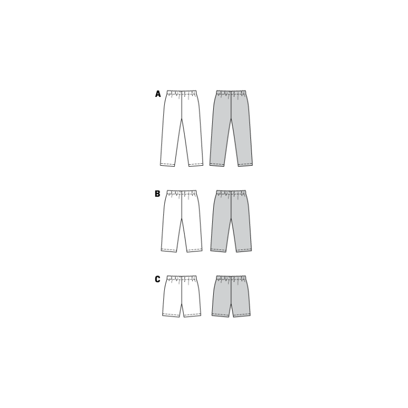 Patron Burda - 9615 Kids Caleçons