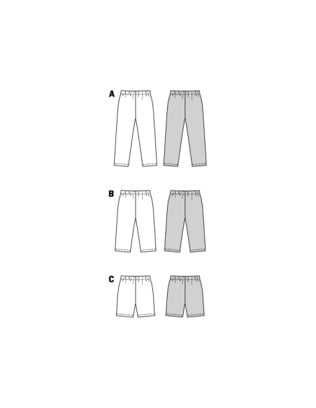 Patron Burda - 9615 Kids Caleçons