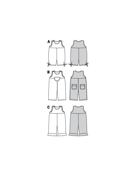 Patron Burda 9652 - Kids Combinaison