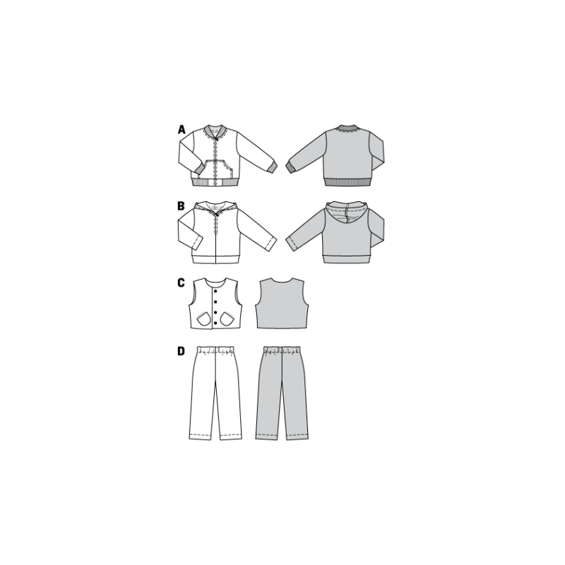 Patron N°9672 - Burda kids : Ensemble jogging