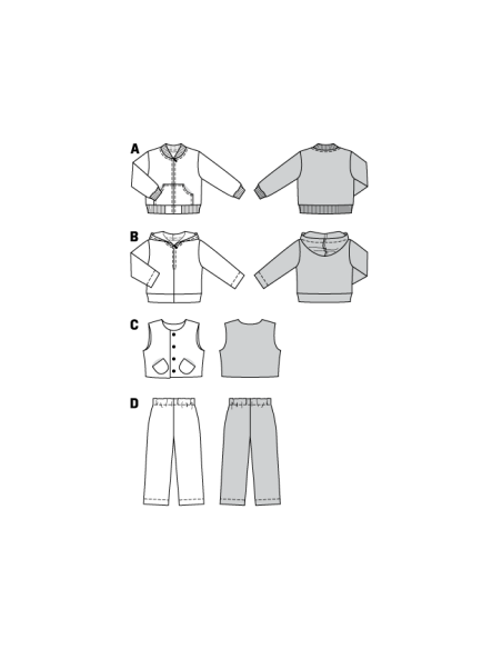 Patron N°9672 - Burda kids : Ensemble jogging