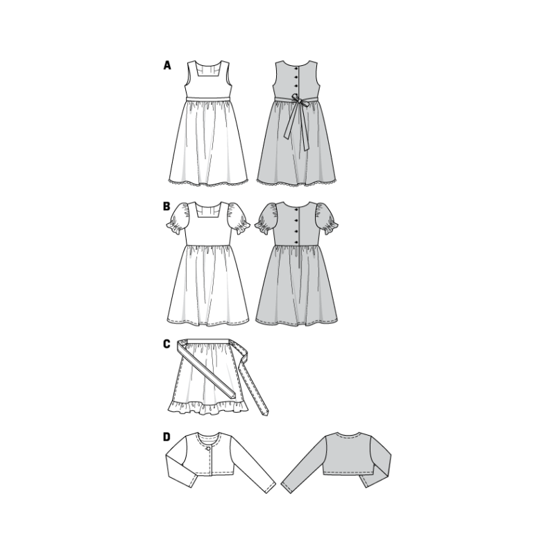 Patron Burda 9702 - Kids Robe et veste