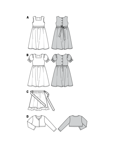 Patron Burda 9702 - Kids Robe et veste