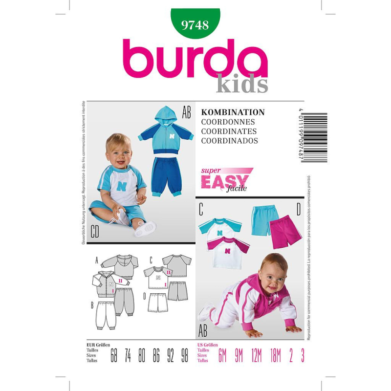 Patron Burda 9748 - Kids Ensemble