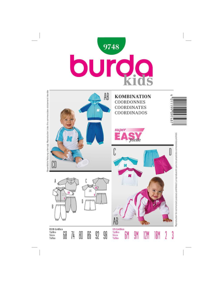 Patron Burda 9748 - Kids Ensemble