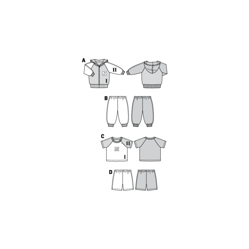 Patron Burda 9748 - Kids Ensemble