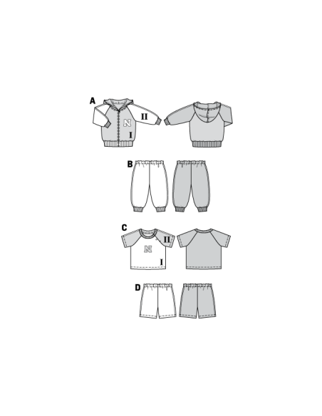 Patron Burda 9748 - Kids Ensemble