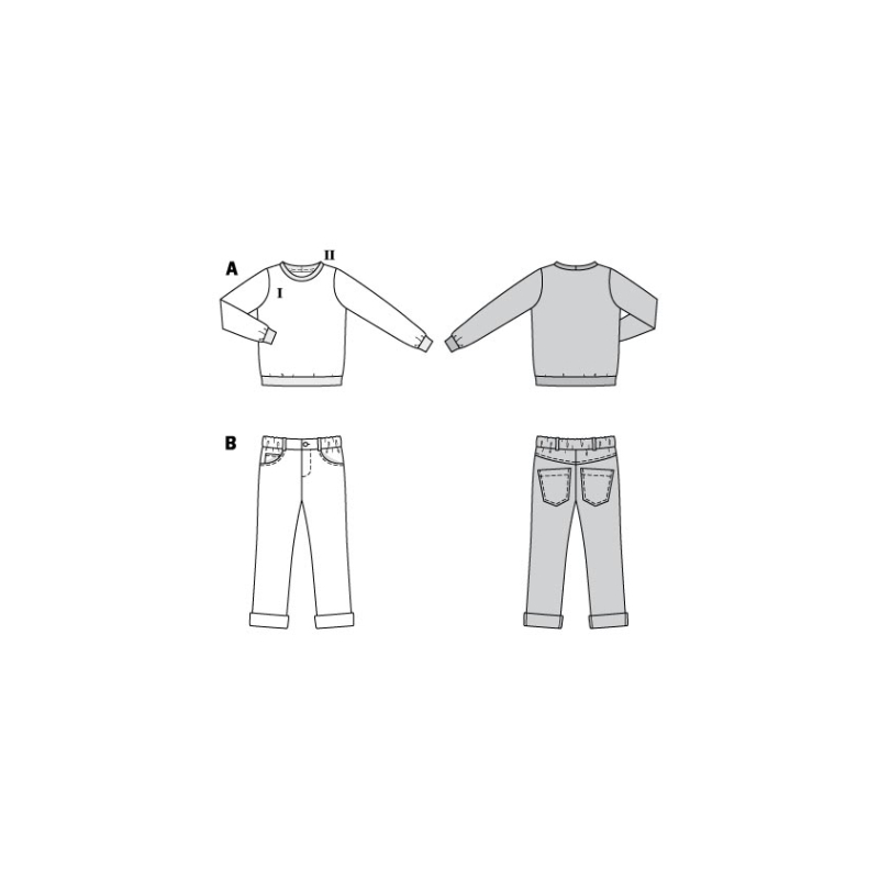 Patron Burda 9251 - Ensemble pull et pantalon douillets