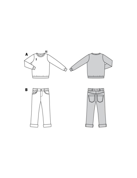 Patron Burda 9251 - Ensemble pull et pantalon douillets