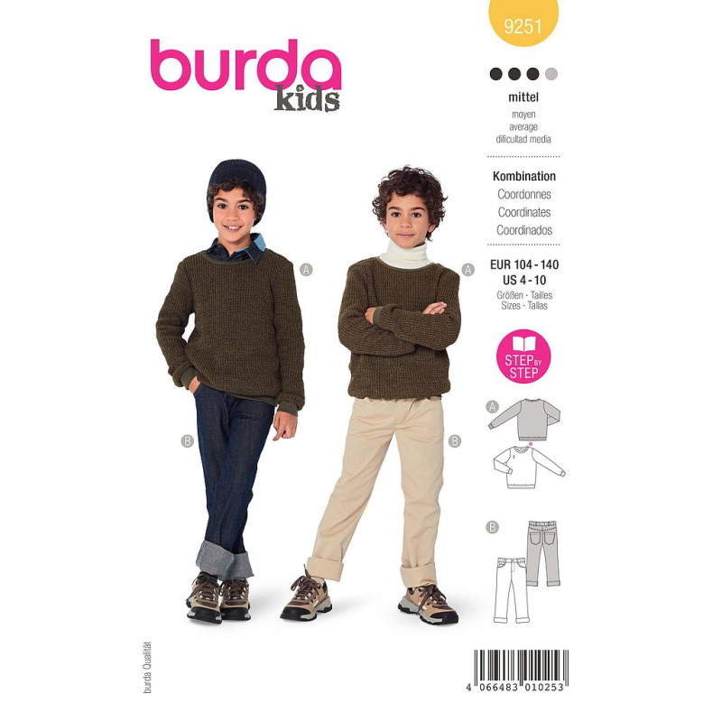 Patron Burda 9251 - Ensemble pull et pantalon douillets