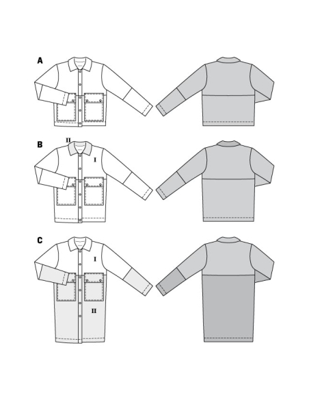 Patron Burda 5941 - Veste sportive & manteau classique