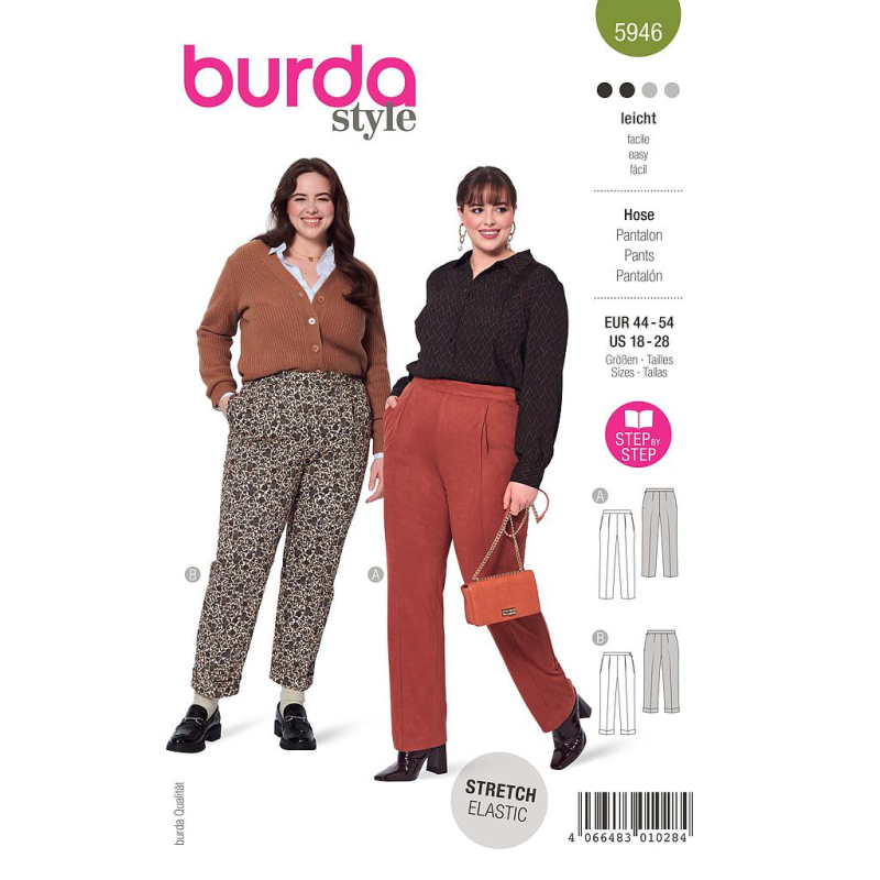 Patron Burda 5946 - Pantalon polyvalent et confortable
