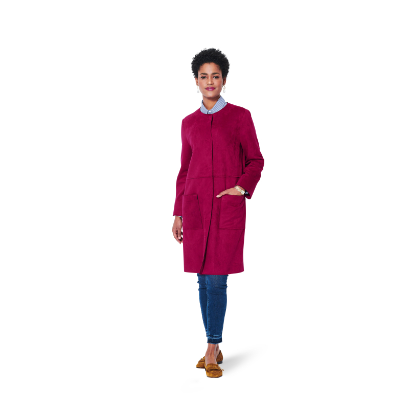 Patron Burda 5951 - Veste courte carrée & manteau sans col