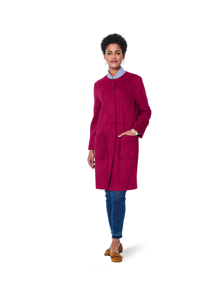 Patron Burda 5951 - Veste courte carrée & manteau sans col