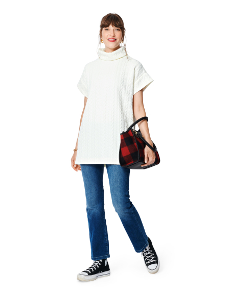 Patron Burda 5963 - Pull à col roulé avec variations