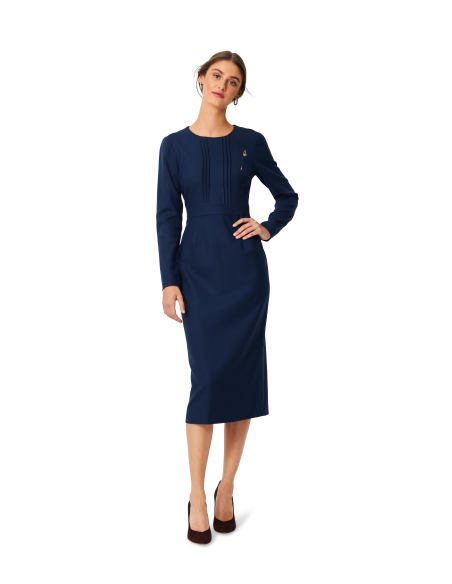 Patron Burda 5983 - Robe avec ceinture de taille et jupe ample ou droite