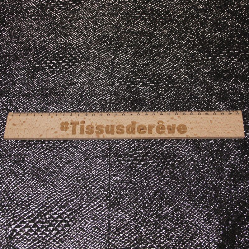 Tissu broché - Motif serpent argenté