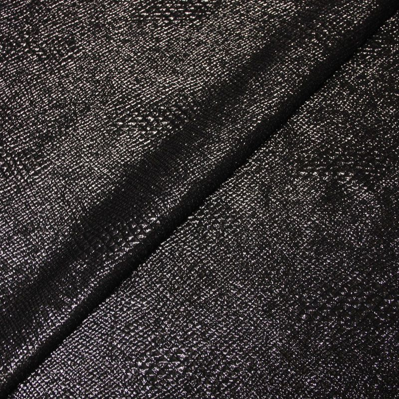 Tissu broché - Motif serpent argenté