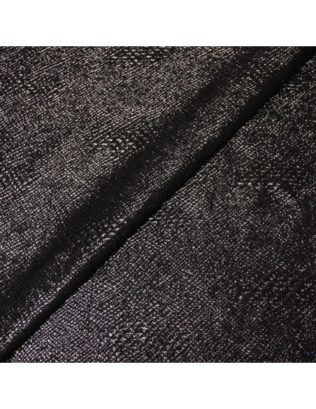 Tissu broché - Motif serpent argenté