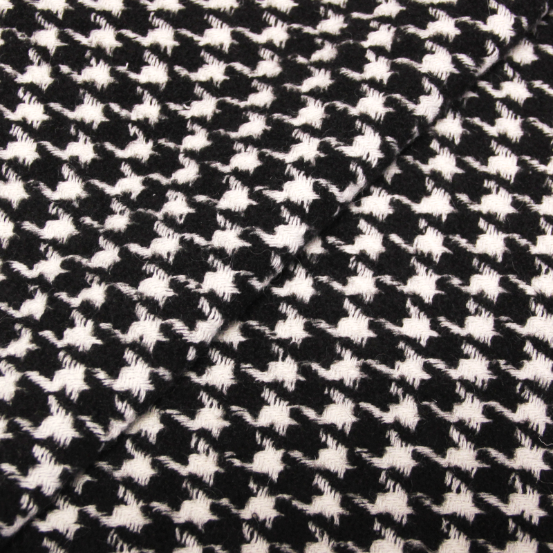 Tweed de laine - Pied-de-poule noir