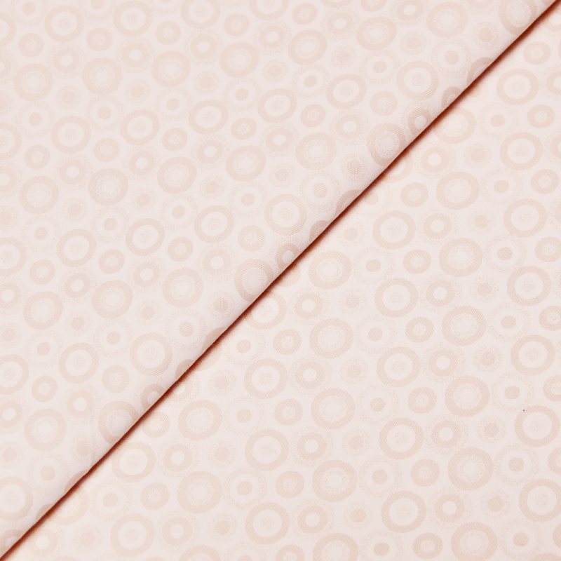 Gabardine fine coton & élasthanne - Multicercle beige rosé
