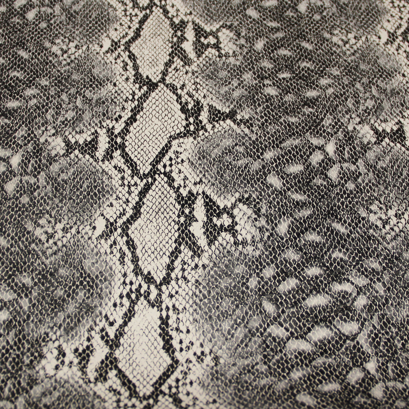Simili cuir - Effet python gris