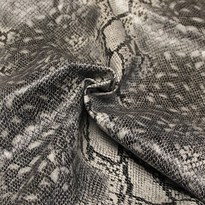 Simili cuir - Effet python gris