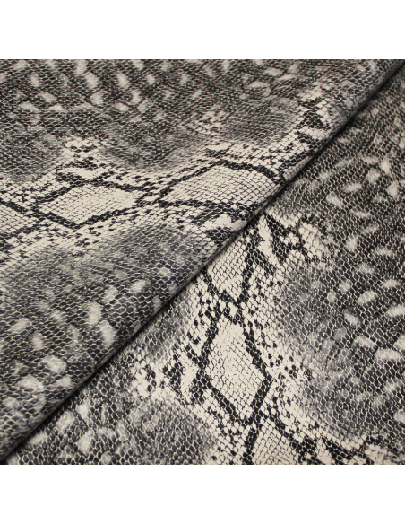 Simili cuir - Effet python gris